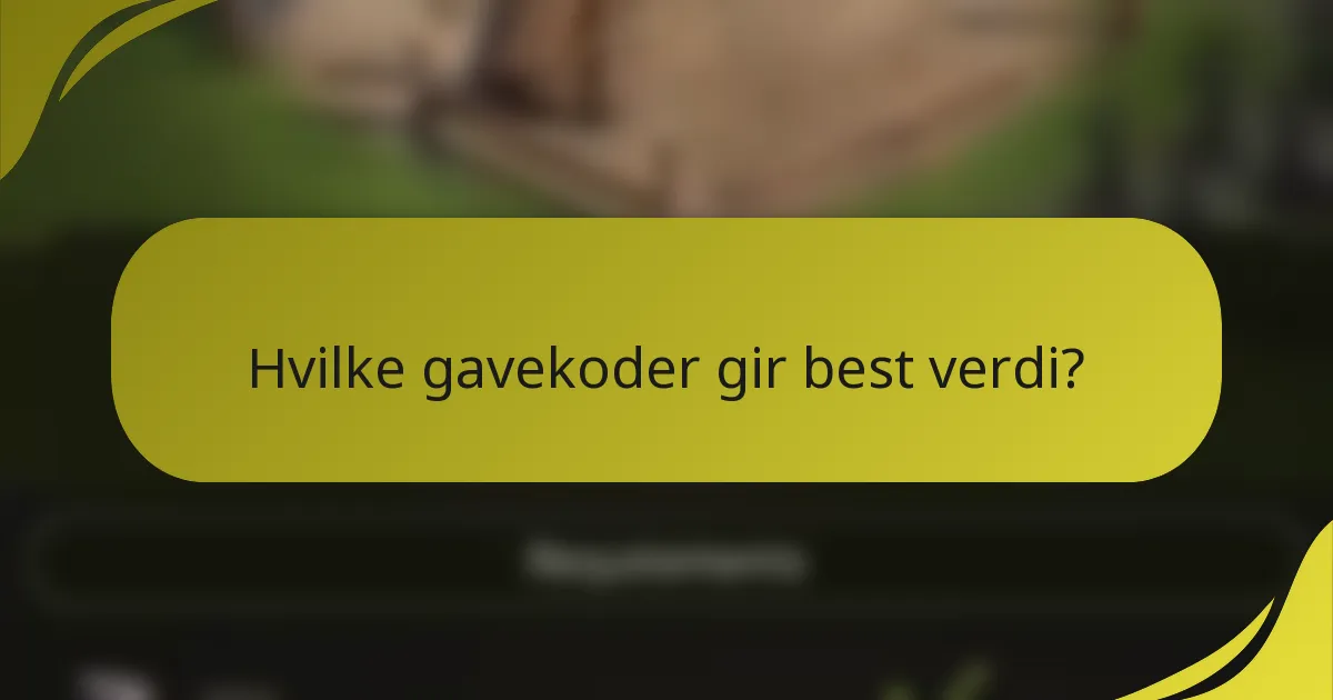 Hvilke gavekoder gir best verdi?