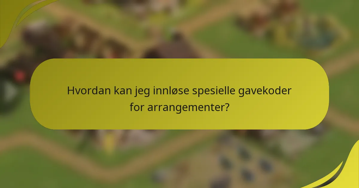 Hvordan kan jeg innløse spesielle gavekoder for arrangementer?
