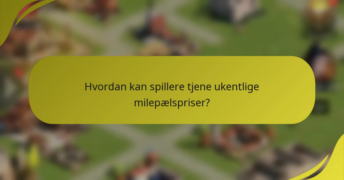 Hvordan kan spillere tjene ukentlige milepælspriser?